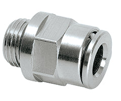 Hose connection G1/8a for hose Ø 6 mm straight (nickel-plated brass)