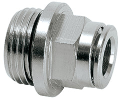 Hose connection G3/8a for hose Ø 8 mm straight (nickel-plated brass)