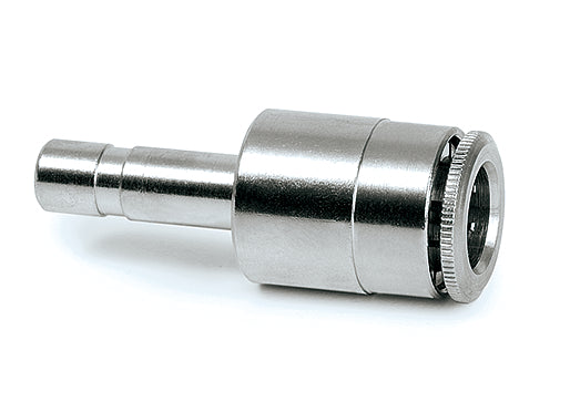 Vergrößerung für Schlauch aØ 6 mm auf aØ 8 mm  (Messing vernickelt)