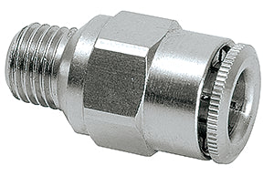 Hose connection M8x1a for hose Ø 6 mm straight (nickel-plated brass)