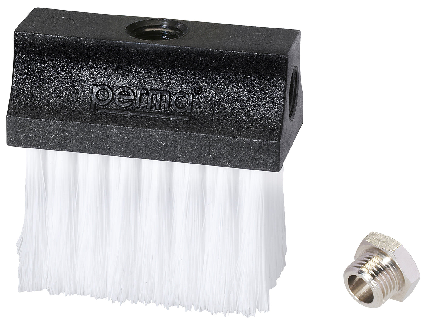 Schmierbürste PA bis +80 °C 60 x 30 mm G1/4i  Anschlussgewinde oben + seitlich