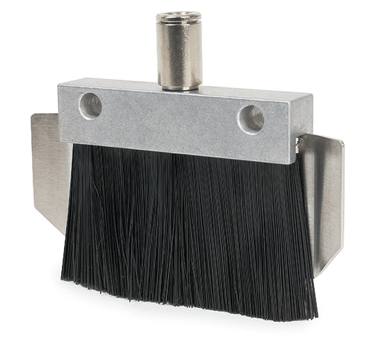 Lubricating brush for large chains up to +80 °C with through hole (aluminium / polypropylene)