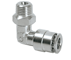 Schlauchanschluss M10x1a für Schlauch aØ 6 mm gerade  (Messing vernickelt)