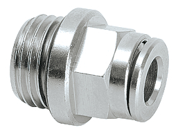 Schlauchanschluss G1/4a für Schlauch aØ 6 mm gerade  (Messing vernickelt)